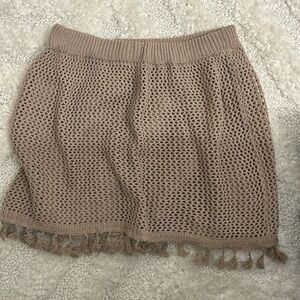 brown shein cover up skirt